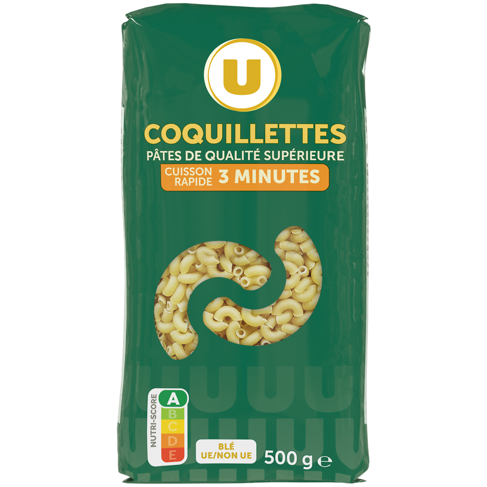 U Coquillette cuisson rapide  sachet de 500g