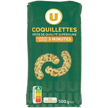 U Coquillette cuisson rapide  sachet de 500g