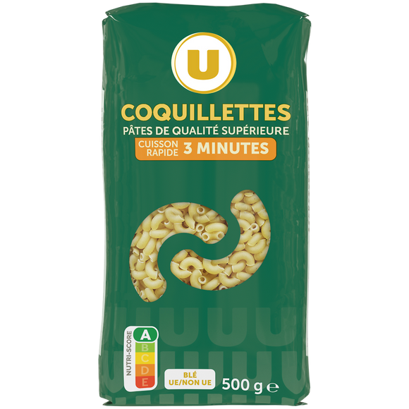 U Coquillette cuisson rapide  sachet de 500g