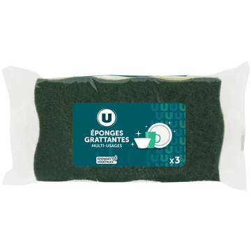 U Eponge grattante multi usage X3