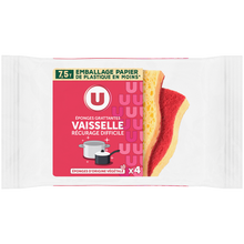 U Eponge grattante surface difficiles - x4
