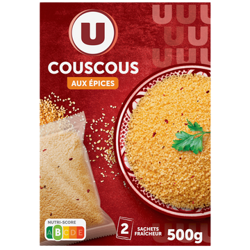 U Graines de couscous aux épices  2 bôites, 250g
