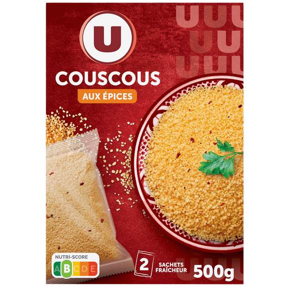 U Graines de couscous aux épices  2 bôites, 250g