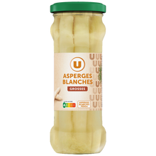 U Asperges blanches grosses - Bocal de 205g net égoutté