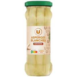 U Asperges blanches grosses  - Bocal de 205g net égoutté