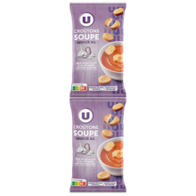 U Croûtons ronds frits pour soupe saveur ail 2x90g - 180g