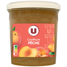 U Confiture de pêche 50% de fruits pot de 370g