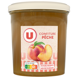 U Confiture de pêche 50% de fruits  pot de 370g