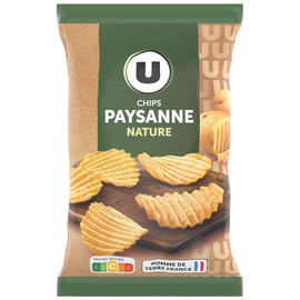 U Chips paysanne nature  paquet de 150g