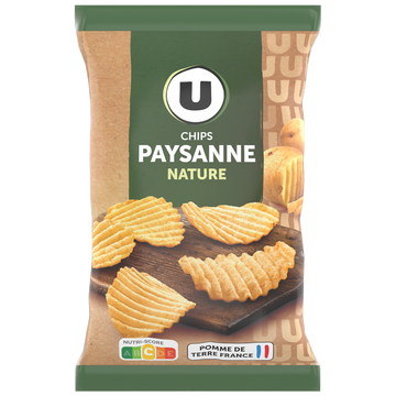 U Chips paysanne nature  paquet de 150g