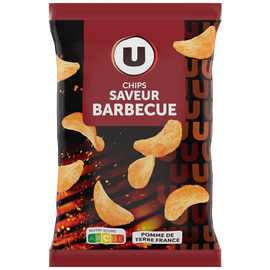 U Chips saveur barbecue  paquet de 135g