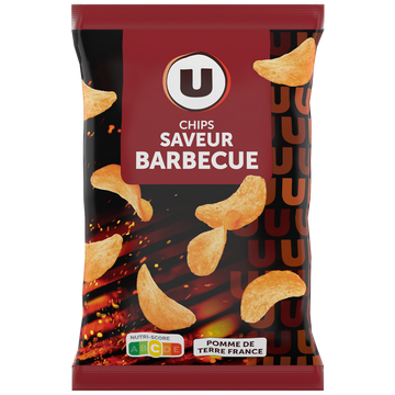 U Chips saveur barbecue  paquet de 135g