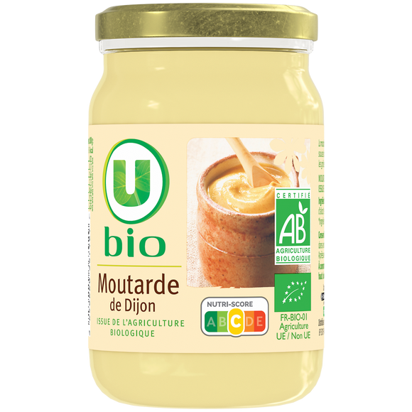 U BIO Moutarde de Dijon  pot en verre de 200g