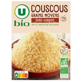U BIO Couscous semi-complet  boîte de 500g