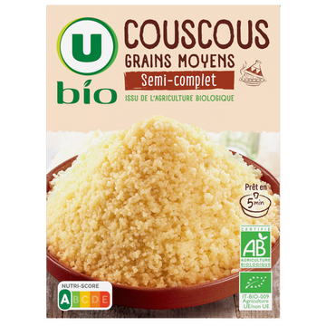 U BIO Couscous semi-complet  boîte de 500g