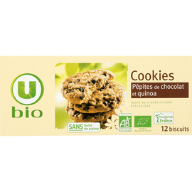 U BIO Cookies bio quinoa pépites chocolat paquet de 175g