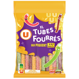 U Bonbons Tubes fourrés qui piquent XL, 180g