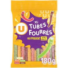 U Bonbons Tubes fourrés qui piquent XL, 180g