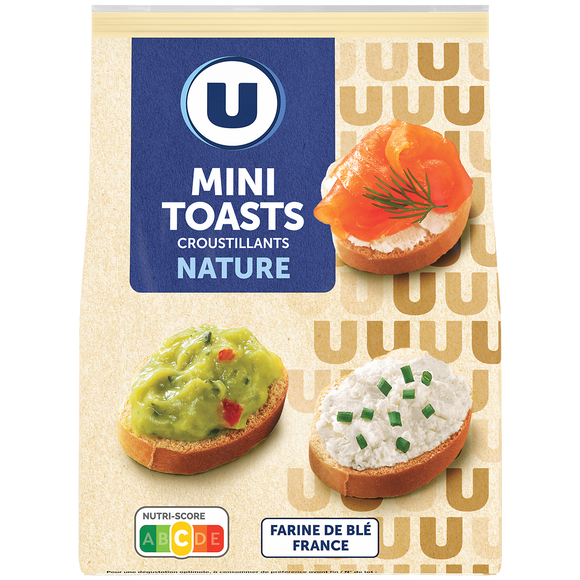 U Mini toasts à tartiner nature U sachet 150g
