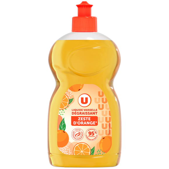 U Liquide vaisselle zeste d'orange 500mL