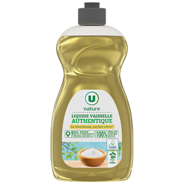 U NATURE Liquide vaisselle bicarbonate & citron 500ml