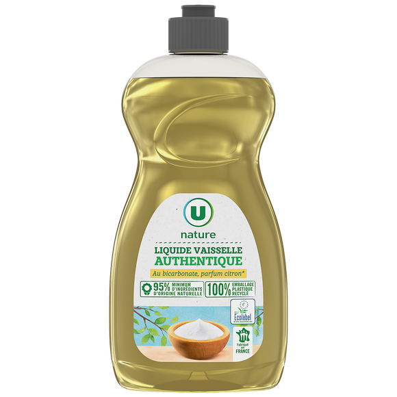 U NATURE Liquide vaisselle bicarbonate & citron 500ml
