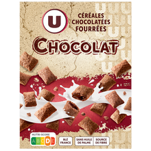 U Céréales chocolatées fourrées chocolat - paquet de 375g