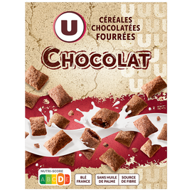U Céréales chocolatées fourrées chocolat - paquet de 375g