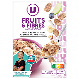 U Céréales fruits et fibres  boîte de 500g