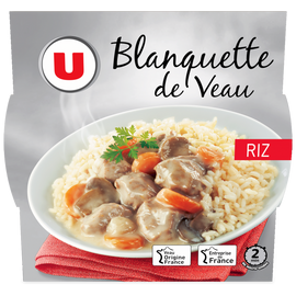 U Blanquette de veau  barquette micro-ondable de 300g