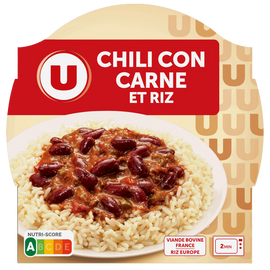 U Chili con carne  barquette micro ondable de 300g