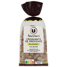 U SAVEURS Biscuits Croquants de Provence aux amandes pur beurre - 300g