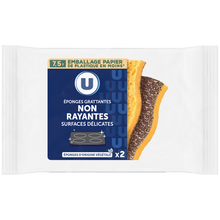 U Eponge grattante non rayante surfaces délicates - x2