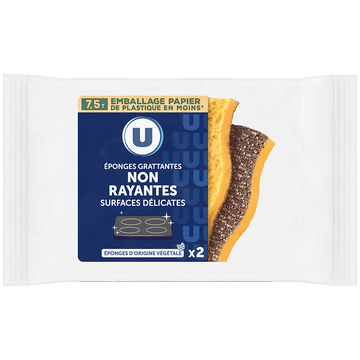 U Eponge grattante non rayante surfaces délicates - x2
