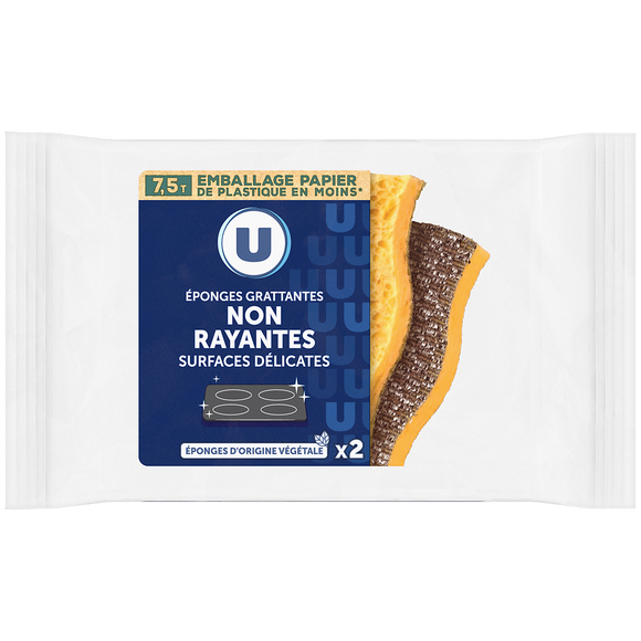 U Eponge grattante non rayante surfaces délicates - x2