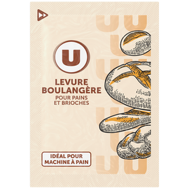 U Levure boulangère  6 sachets de 5g dans un paquet de 30