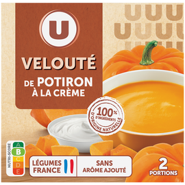 U Soupe Velouté de potiron à la crème fraîche 2 briques de 30cl, 620g
