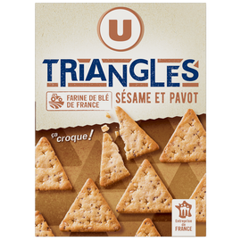 U Triangle au sésame et pavot  sachet de 100g