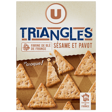 U Triangle au sésame et pavot  sachet de 100g