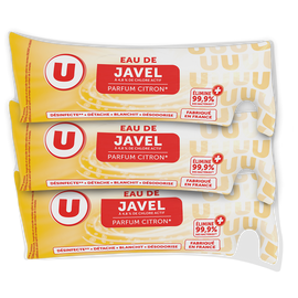 U Eau de javel parfum citron  3x250ml