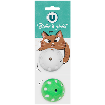 U 2 balles à grelot pour chat  12g