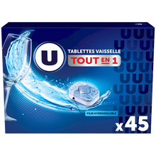 U Tablettes lave-vaisselle tout en 1 , boîte de 45