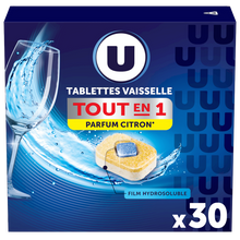 U Tablettes lave-vaisselle citron tout en 1, x30
