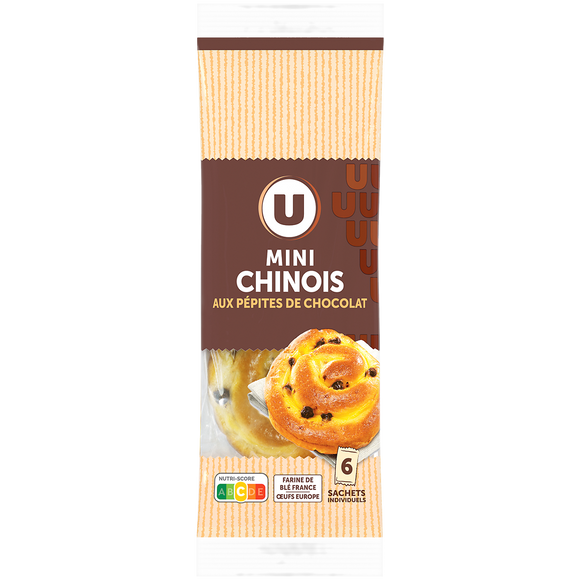 U Mini chinois aux pépites de chocolat x6 - 300g