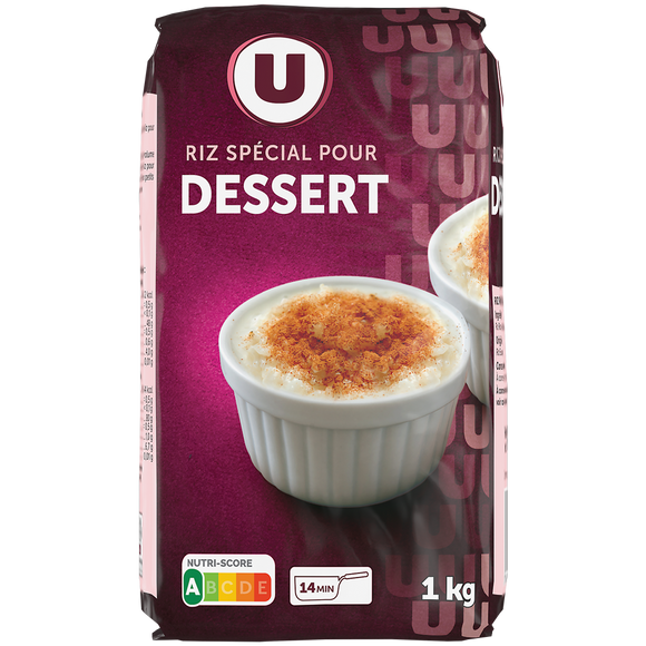 U Riz rond dessert paquet carré de 1kg