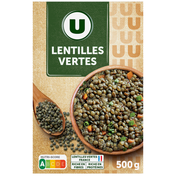 U Lentille verte, étui de 500g