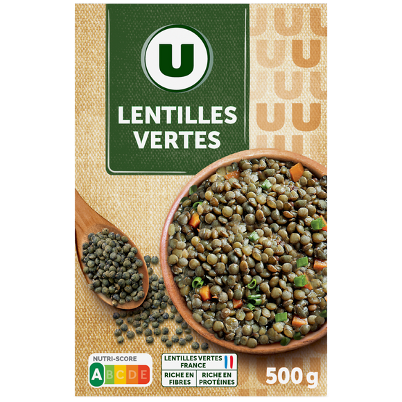 U Lentille verte, étui de 500g