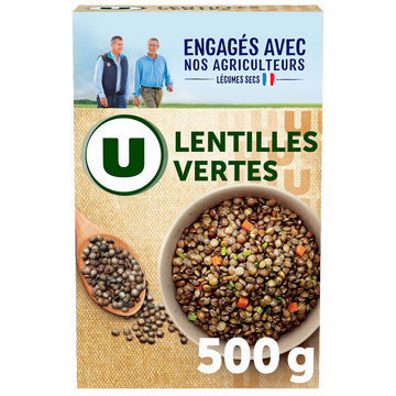 U Lentille verte, étui de 500g