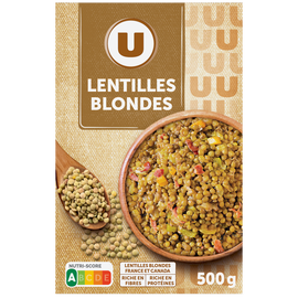 U Lentille blondes, étui de 500g