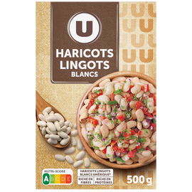 U Haricots lingot blanc , étui de 500g